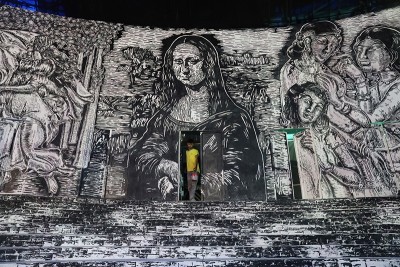 In Images: Kolkata artisan crafts Durga Puja pandal highlighting acid attack survivors’ rights