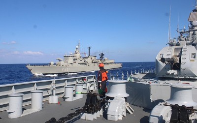 Indian Naval ship Trikand departs Alexandria