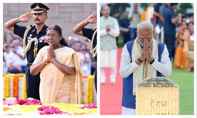 Prez Droupadi Murmu, PM Modi pay tributes to Mahatma Gandhi and Lal Bahadur Shastri on birth anniversaries