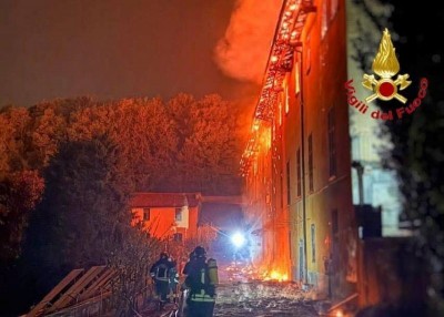 Over 20 nuns evacuated after massive fire destroys 400-year-old Bernaga Monastery in northern Italy