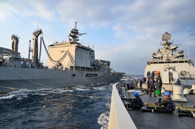 India-Japan Ties: INS Sahyadri participates in sea phase of JAIMEX
