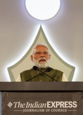 In Images: PM Modi addresses gathering at Ramnath Goenka Lecture