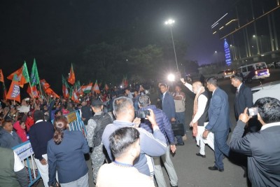 In images: Amit Shah arrives in Kolkata for a 3-day visit in poll-bound West Bengal