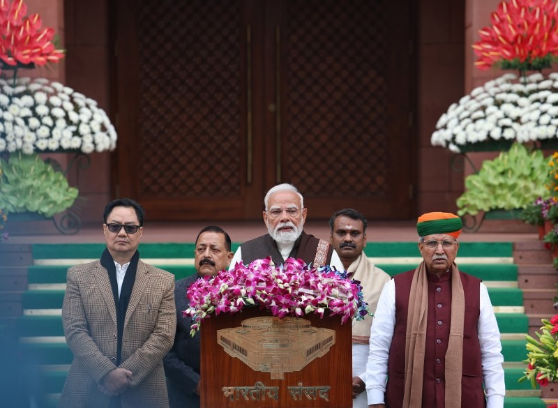 In Images: PM Modi’s message from Parliament on Budget Session Day 2