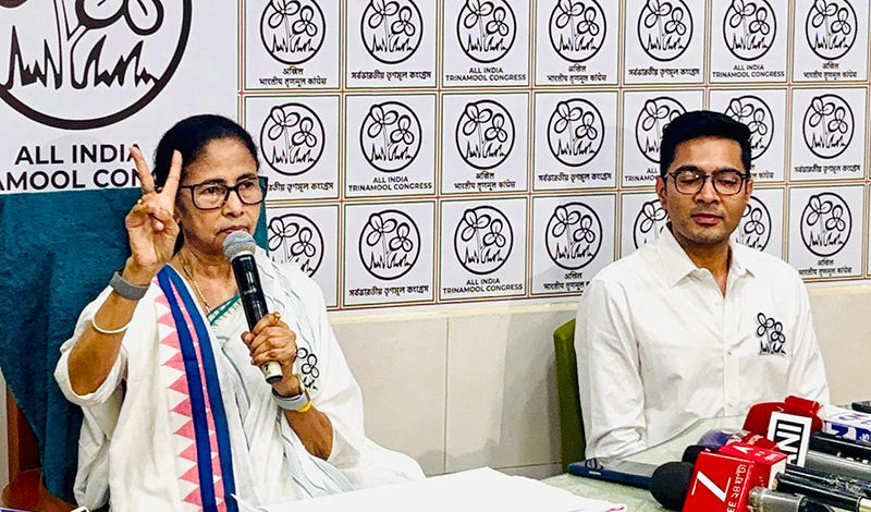 In Images: Mamata Banerjee unveils TMC candidate list for Bengal polls; CM to contest from Bhabanipur