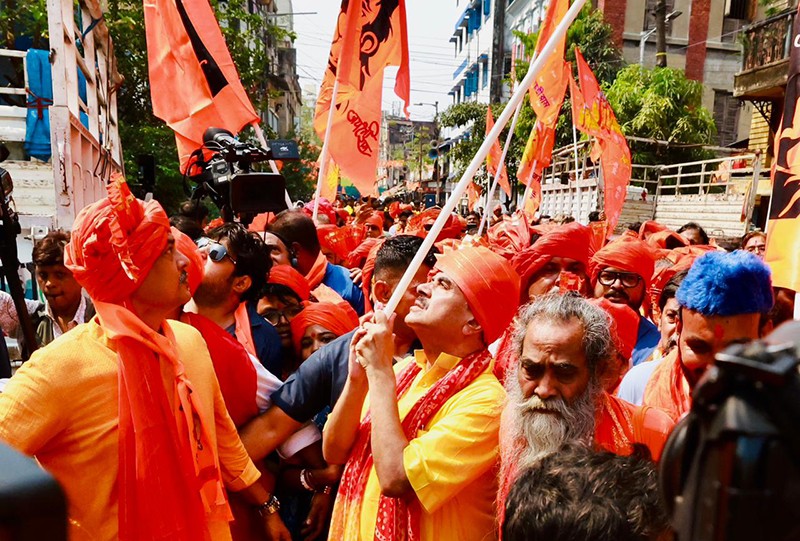 In Images: BJP’s Bhabanipur candidate Suvendu Adhikari celebrates Ram Navami
