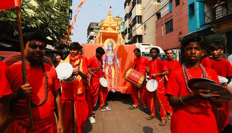 In Images: BJP’s Bhabanipur candidate Suvendu Adhikari celebrates Ram Navami