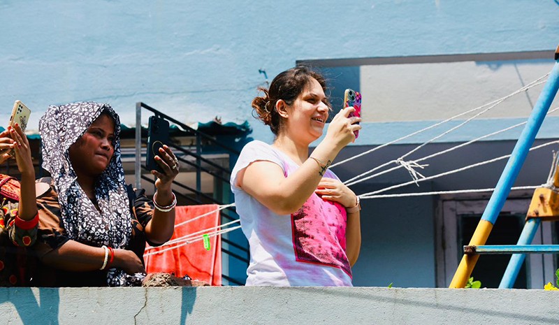 In Images: Amit Shah holds roadshow for BJP candidates in Kolkata