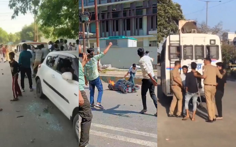 Police find WhatsApp groups and QR codes used to coordinate Noida protests and unrest.