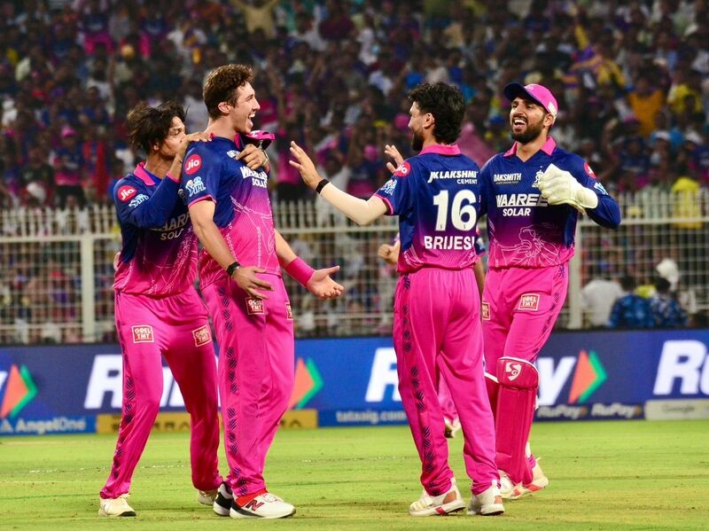 In Images: KKR ​battle​ RR at Eden Gardens as ​they ​hunt for first season win