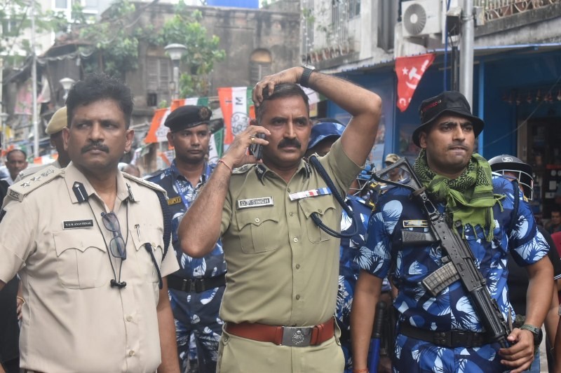 In Images: Police, RAF, central forces take charge following gherao of Suvendu Adhikari in Kolkata's Kalighat