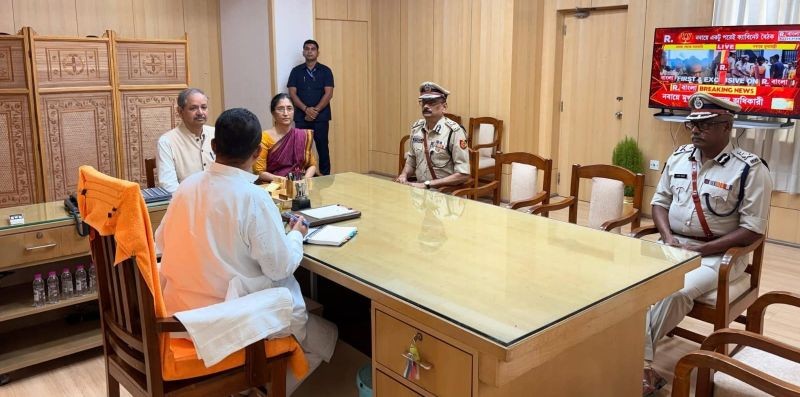 In Images: West Bengal CM Suvendu Adhikari receives grand welcome at BJP HQs