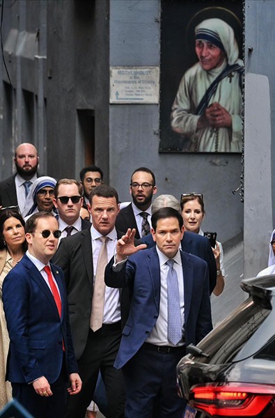 In Images: Marco Rubio visits Mother House in Kolkata