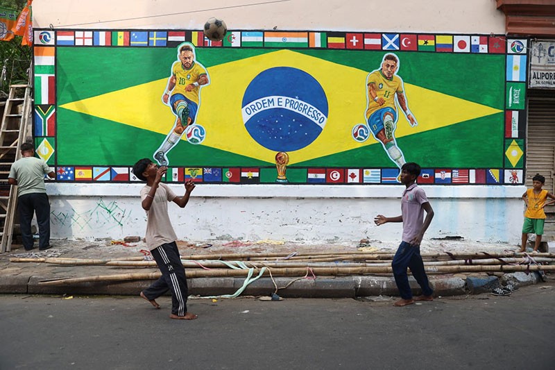 In Images: Kolkata's streets turn yellow and green as Neymar, Raphinha World Cup murals come alive