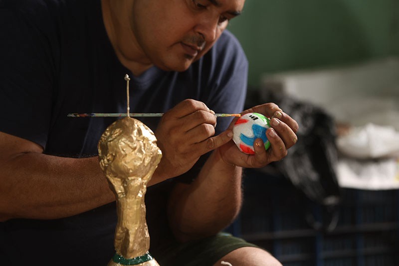 In Images: Kolkata's wax wizard brings FIFA World Cup trophy to life