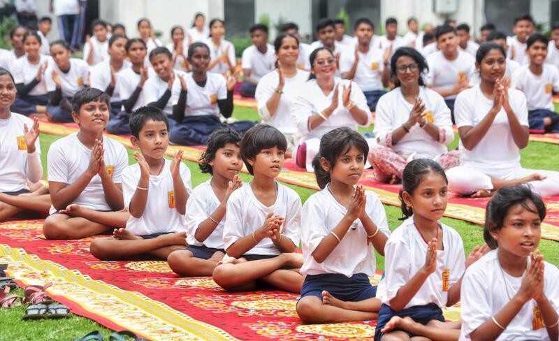 In Images: PM Modi performs yoga at Kolkata's Red Road on International Yoga Day 2026