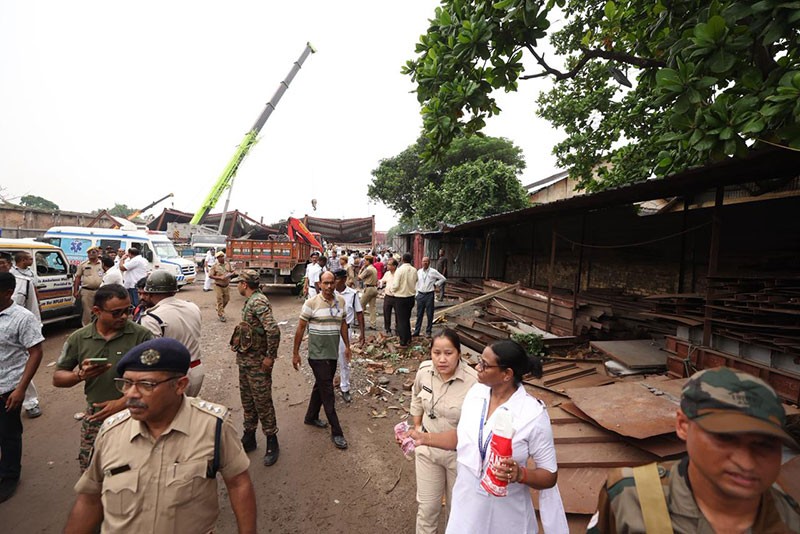 In Images: Warehouse roof collapses in Kolkata's Taratala area