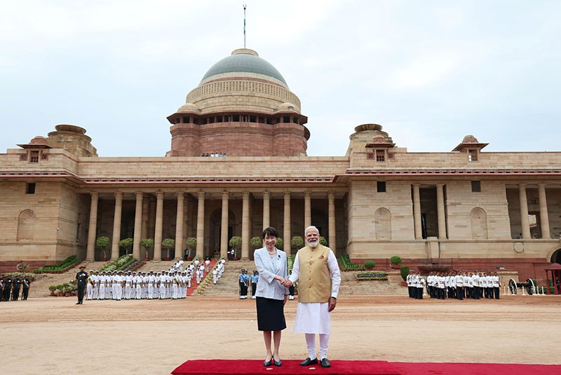 In Images: PM Modi rolls out grand welcome for Japan's PM Sanae Takaichi in New Delhi