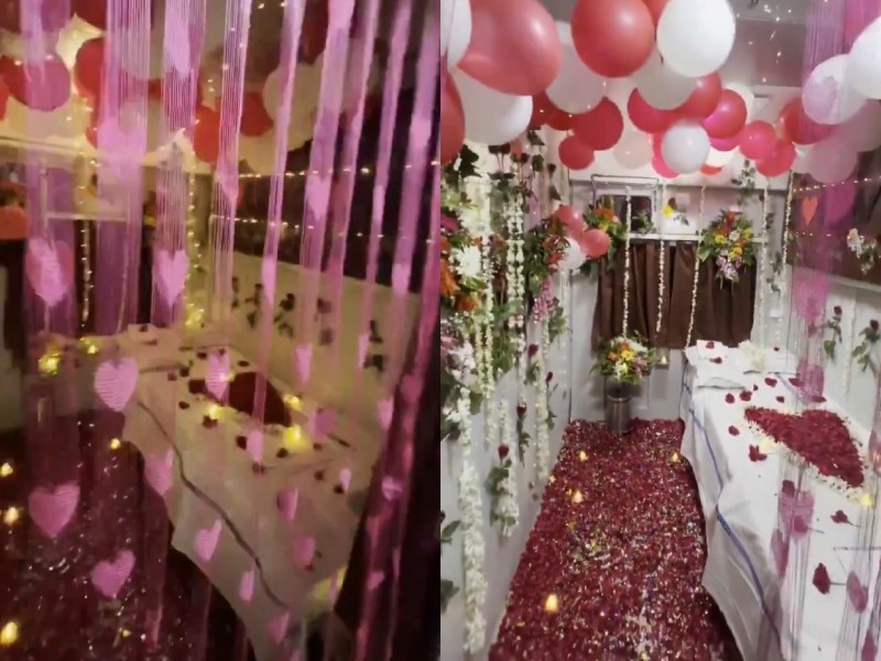 Indian Railways investigates viral honeymoon-themed coach decoration, citing unauthorised entry and a serious security lapse.