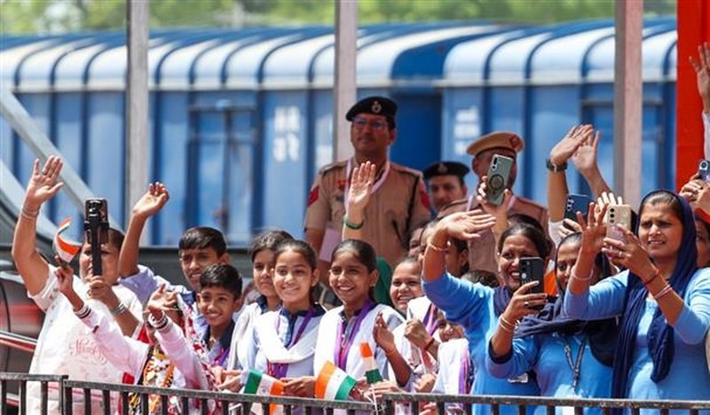 In Images: PM Modi unveils India's first Hydrogen train