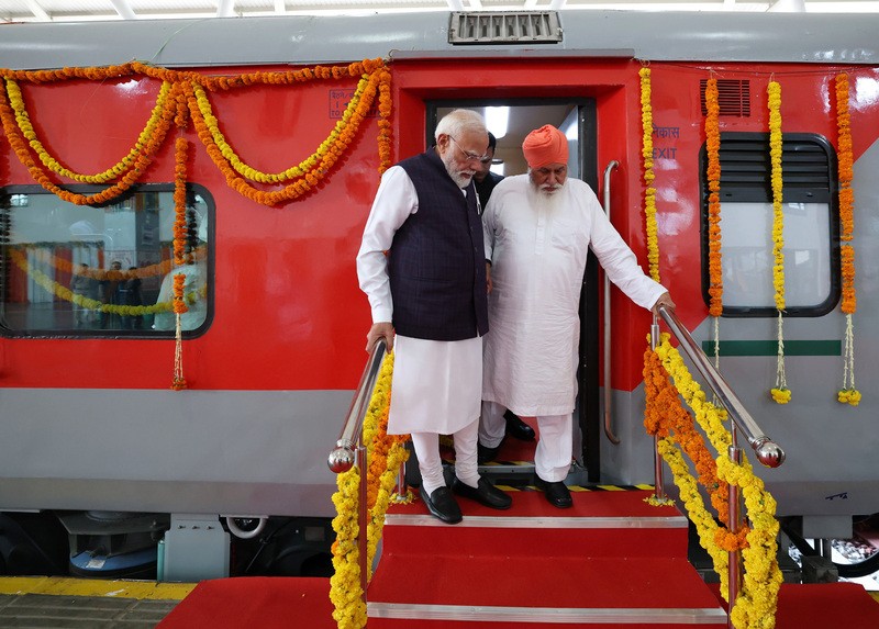 In Images: PM Modi inaugurates infrastructure projects in Punjab, interacts with passengers