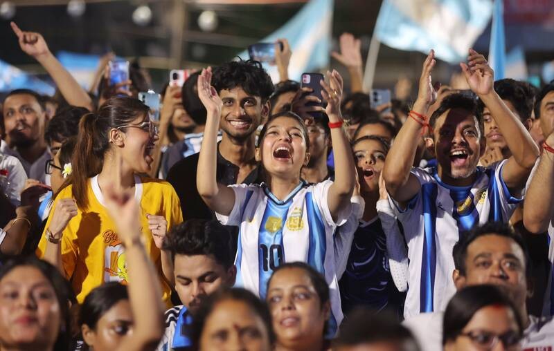 In Images: Scenes from Kolkata during FIFA World Cup final screening