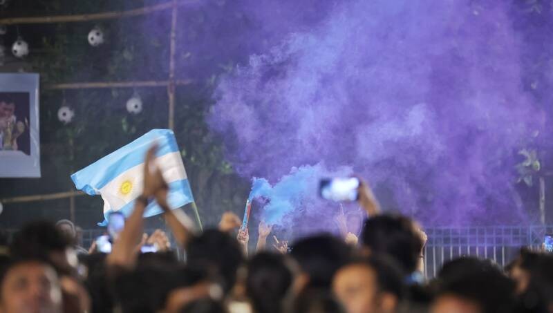 In Images: Scenes from Kolkata during FIFA World Cup final screening