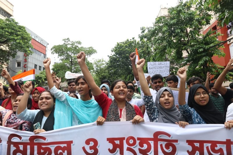 In Images: Aliah University students flood Kolkata streets, demand Dharmendra Pradhan's resignation