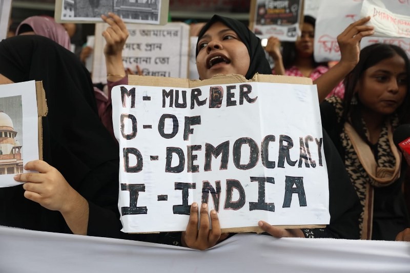 In Images: Aliah University students flood Kolkata streets, demand Dharmendra Pradhan's resignation