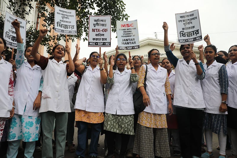 In Images: Doctors, medical staff participate in victory march in Kolkata after Pradhan resigns