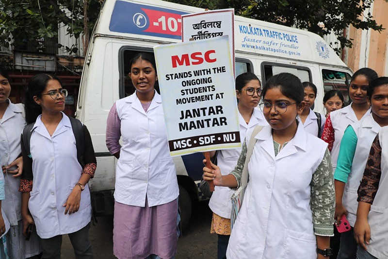 In Images: Doctors, medical staff participate in victory march in Kolkata after Pradhan resigns