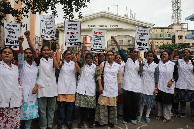 In Images: Doctors, medical staff participate in victory march in Kolkata after Pradhan resigns