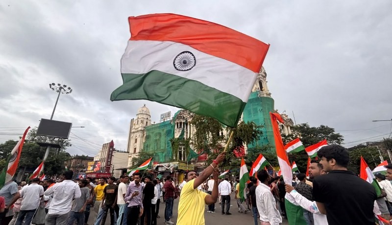 In Images: BJP holds Tiranga Yatra in Kolkata amid tensions after NEET protest violence