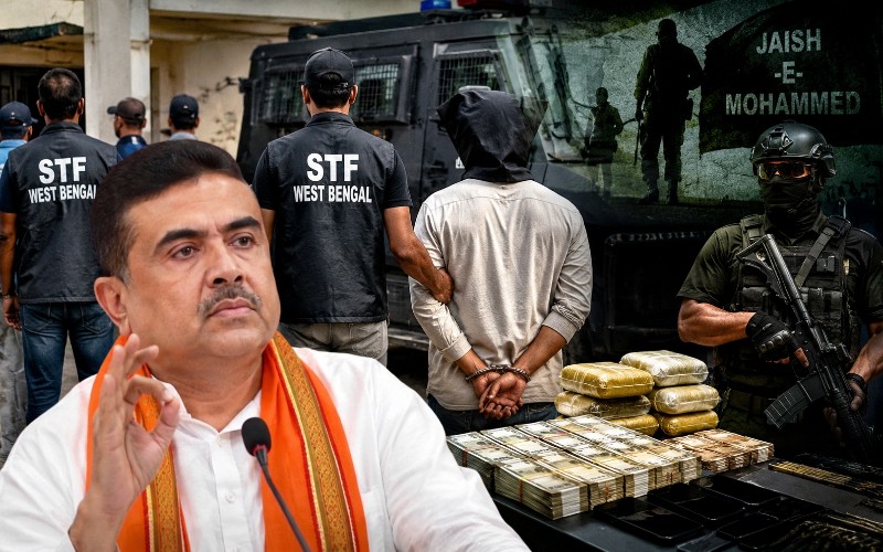 Bengal STF arrests suspected JeM operative Hamid Mondal as probe examines alleged surveillance of CM Suvendu Adhikari.