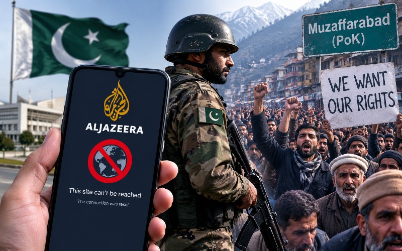 Media freedom concerns grow after reports Al Jazeera became inaccessible following extensive PoK protest coverage in Pakistan.