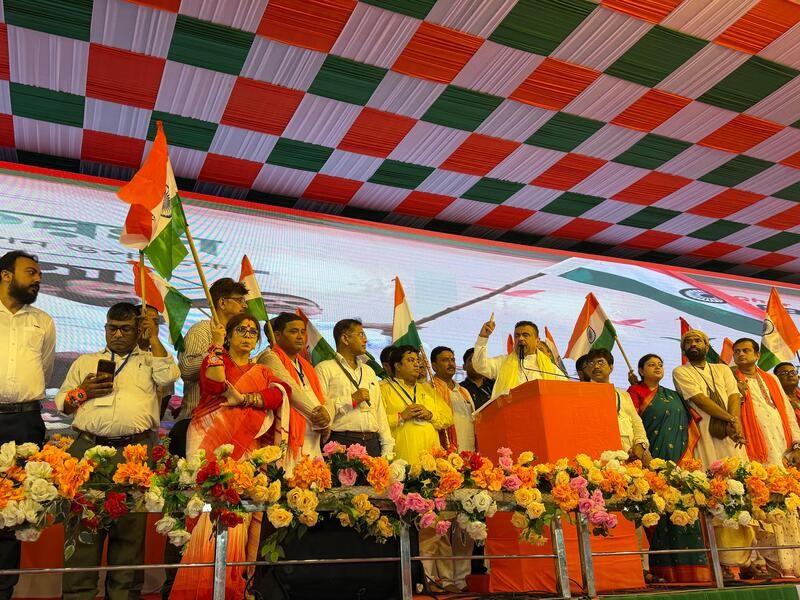 In Images: Suvendu Adhikari joins BJP-organised Vande Mataram Programme in Jadavpur