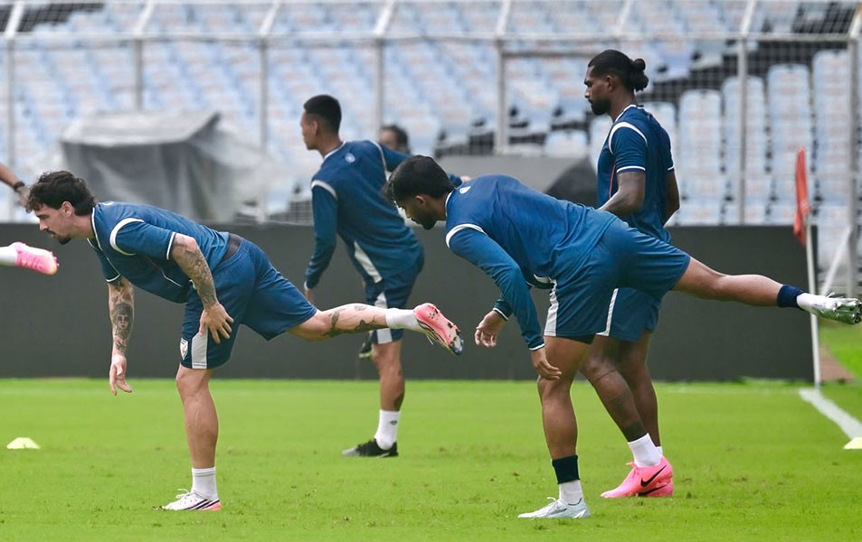 In Images: Indian football team gear up for Brazil clash in Kolkata