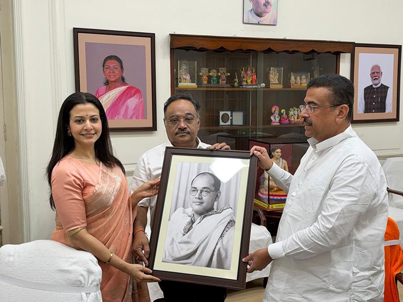 In Images: Koel Mallick files Rajya Sabha nomination; Suvendu Adhikari, Samik Bhattacharya by her side