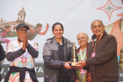 In Images: Saina Nehwal inaugurates Ekal Run in Kolkata