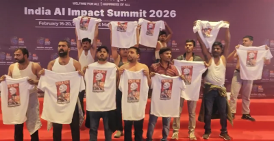 Chaos at AI Summit: Indian Youth Congress leaders strip in protest over India-US trade framework