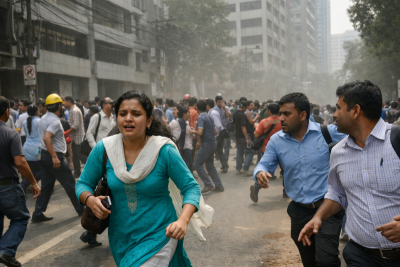 Panic in Kolkata! Powerful earthquake sends people fleeing buildings
