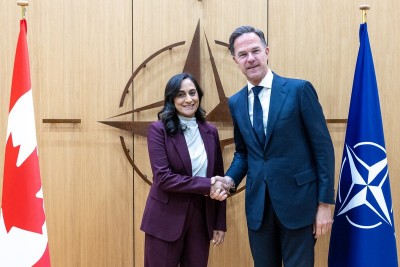 Canada FM Anand says country has met NATO’s 2% defence spending target in talks with Rutte