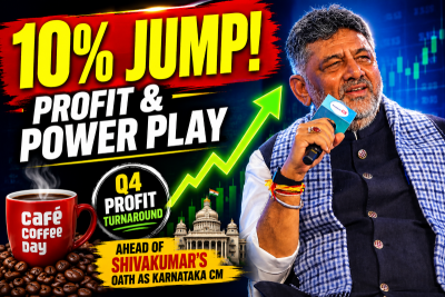 Coffee Day shares jump 10% as Q4 profit surprise sparks investor rush ahead of Shivakumar's Karnataka CM oath