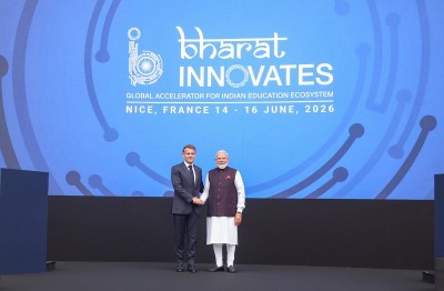 In Images: Modi Macron at the inauguration of the ‘Bharat Innovates’ event France