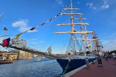 India’s maritime heritage on display as INS Sudarshini enters Baltimore Harbour in US