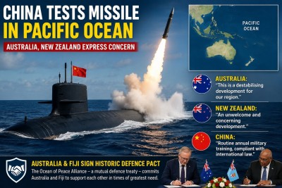 China tests ballistic missile from nuclear submarine in Pacific: Australia, New Zealand respond