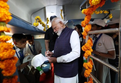 In Images: PM Modi inaugurates infrastructure projects in Punjab, interacts with passengers