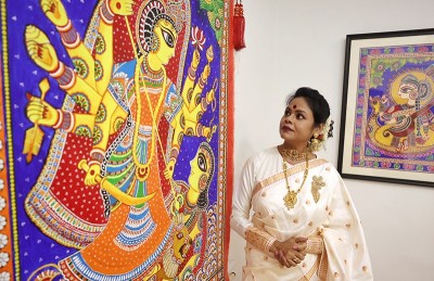 From folk art to portraits: Manikana Upadhyay unveils 29-work solo exhibition in Kolkata