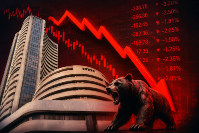 Red Friday on Dalal Street: Sensex plunges 300 points, Nifty slides amid geopolitical tensions