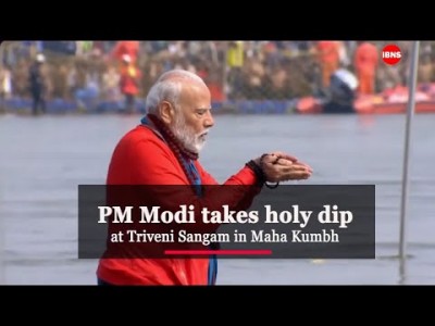 PM Modi takes holy dip at Maha Kumbh